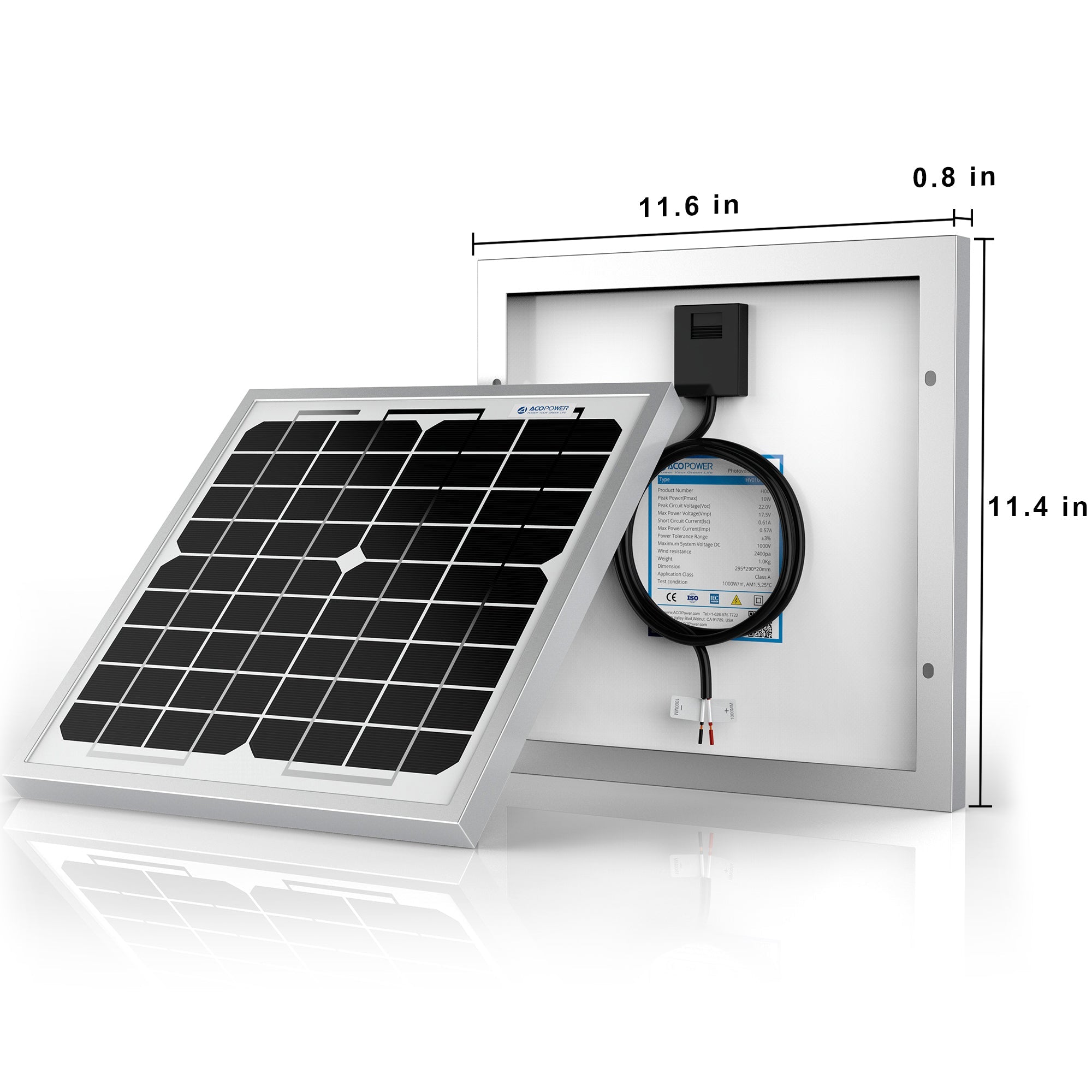 10 Watt 12 Volt Monocrystalline Solar Panel - Nexus Elite