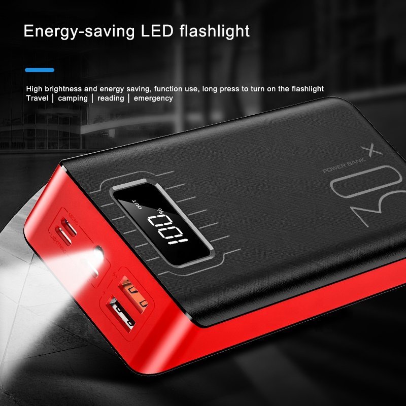 20000mAh External Battery Power Bank Dual USB With LED Flashlight - My Store