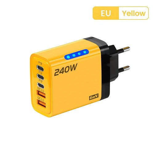 240W GaN USB C Charger 5 in 1 Fast Charging Phone Charger Power - Nexus Elite