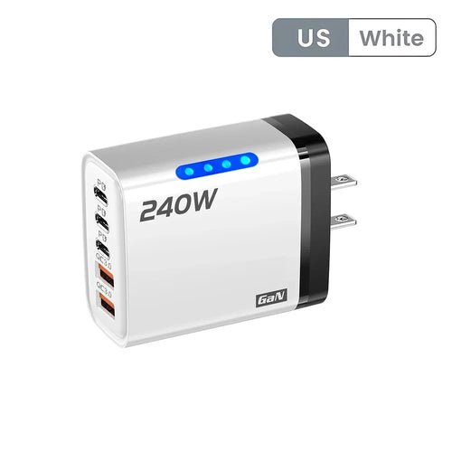 240W GaN USB C Charger 5 in 1 Fast Charging Phone Charger Power - Nexus Elite