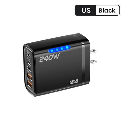 240W GaN USB C Charger 5 in 1 Fast Charging Phone Charger Power - Nexus Elite