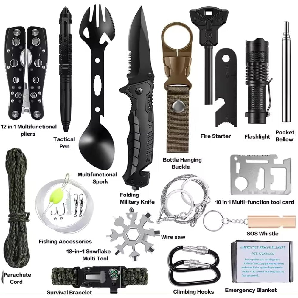 31 Pieces in 1 Bag Survival Gear and Equipment - My Store